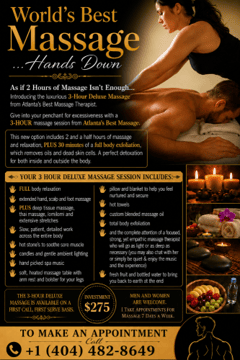 (404)482-8649 is 0andoffers nuru massages, asian massage, bodyrubs in Atlanta and available for service_location_bothon rubrankings She’s Incall & Outcall .. 3 Hour Deluxe Massage
Service Location:
Both
Description:
Hello,
I specialize in multi-hour massage sessions. I highly recommend the 3 Hour Deluxe Massage delivered right to your front door.
Perfect for business travelers looking to decompress after a long day of work or travel.
1 Hour ... A Quick Escape ..... $150
90 Minutes ... The Refresher ..... $180
3 Hours ... Deluxe Relaxation ..... $275
7 Days A Week
Flexible Schedule
Nicole
Hope to meet you soon!
+1 (404) 482-8649