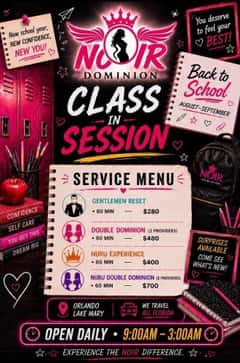 (321)424-1098 is ethnicity_Latinoandoffers nuru massages, asian massage, bodyrubs in Orlando and available for service_location_bothon rubrankings 📚 NOIR DOMINION — CLASS IS IN SESSION 📚

🎓 Welcome to the School of Luxury, Confidence & Relaxation, papi. 😉

School is back, but stress? Dismissed.

Put the phone away, forget the to-do list, and come get spoiled a little. At Noir Dominion, every appointment is about attention, comfort, confidence, and that extra touch of luxury you’ve been needing.

Because mi amor… sometimes you need to stop handling everything and let someone take care of you. 💋

━━━━━━━━━━━━━━━

📝 DETENTION MENU

📏 THE GENTLEMAN’S RESET
60 Minutes — $280
A private escape to relax, release tension, and get your confidence back.

✏️ DOUBLE DOMINION
60 Minutes — $480
Two providers. Double the attention. Double the luxury. 😏

📚 NURU LUXURY EXPERIENCE
60 Minutes — $400
Smooth, relaxing, and made for the gentleman who likes the finer things.

📌 NURU DUO EXPERIENCE
60 Minutes — $700
Two providers and all the attention you can handle. Consider this your favorite class. 😉

☎️ 321-424-1098

━━━━━━━━━━━━━━━

🍎 YOUR ASSIGNMENT? PICK YOUR EXPERIENCE.

No homework. No stress. Just good vibes, luxury, and a little temptation.

Come curious.
Leave relaxed.
Come back because ordinary just doesn’t hit the same. 💋

━━━━━━━━━━━━━━━

🚿 PRIVATE LUXURY SHOWER SUITES

Refresh before or after your appointment with private rainfall showers, plush towels, and premium amenities.

🔒 COMPLETE DISCRETION

Private parking.
Confidential reservations.
Exclusive atmosphere.

Your privacy always comes first.

━━━━━━━━━━━━━━━

📍 NOW SERVING

🍎 Orlando
🍎 Lake Mary

🚗 Mobile appointments available throughout Florida.
📞 Contact us for travel pricing.

📸 Real photos
⏰ Open daily 9:00 AM–3:00 AM
🏠 Incall available
🚗 Outcall available

☎️ 321-424-1098

🎓 NOIR DOMINION 🎓

Luxury. Attention. Confidence. Relaxation.

Your seat is waiting, papi.
Come unwind, behave… or maybe don’t. 😉💋