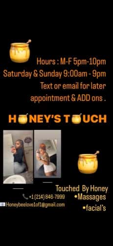(214)846-7999 is ethnicity_Blackandoffers nuru massages, asian massage, bodyrubs in Dallas and available for service_location_outcallon rubrankings Hey Handsome My names Honey I’m here to help you unwind from a long day or to get your day started . Passionate For Massaging & Helping Release LOADS of Stress ?My sessions are professional & relaxing, full head to toe body massages with a sensual touch.When reaching out please be respectful and introduce yourself firstly. For smooth booking. Provide me with your name , age , race , service you're looking to book and desired time . I will respond as fast as possible. I cannot wait to meet you ? sensual full body massagehalf hour $190 Full Hour $250.We Have 4 hand Specials Also if interested 