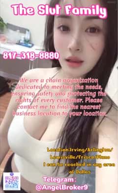 (817)318-8880 is ethnicity_asianandoffers nuru massages, asian massage, bodyrubs in Dallas and available for service_location_incallon rubrankings Grand opening
Best Girl Spa Massage Welcome to my service.You will receive the best service. 
We attach great importance to customer experience, understand their needs, strictly require girls to receive training, and can provide
Offer special promotions.
New girls arrives 100% BBBJ Meet quality relaxation More choices!
You meet, get the best service and warm here and then go home satisfactorily~ It's that simple!
No tips are charged! No additional charges.!Spend less money and enjoy the best service.
Unique massage techniques bring you the most comfortable stress relief and physical disease treatment
100% Safe Fresh Clean Discreet Playful & Open Minded
Vip b2b nuru 69 gfe fs b*j b*fs Massage
Open：8am-12am
City ：Dallas
Address：Highland Village Irving Arlington Frisco Plano Garland
Appointment：817-318-8880
Telegram：AngelBroker9（The only telegram number）
Don't worry about the distance. I still have many sisters nearby.
Girls has regular physical examinations to ensure her good health and absence of any diseases.
!!!Cautionary Notice: If you encounter situations involving deposits/advance payments or gift cards, it is definitely a scam.
Please do not fall victim to such schemes!!!
Remember my contact information