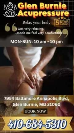 (410)684-5310 is 0andoffers nuru massages, asian massage, bodyrubs in Washington and available for service_location_bothon rubrankings ✨ Restore. Rebalance. Renew. ✨Glen Burnie Acupressure – Where Healing Meets HarmonyStep into a space designed for relief, relaxation, and total body wellness. At Glen Burnie Acupressure, we specialize in traditional and therapeutic acupressure techniques that ease tension, improve circulation, and help your body heal from within.? What We Offer:   • Full body acupressure sessions    • Deep tissue and relaxation massage    • Targeted pain and stress relief    Quiet, private rooms with calming ambianceWhether you're dealing with chronic pain, stress, fatigue, or just need time to unwind—we’re here to help you feel your best.?Located in Glen Burnie, MD? Call now to book your session and feel the difference in just one visit.Your body deserves this.