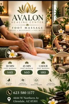 (623)580-1177 is ethnicity_Latinoandoffers nuru massages, asian massage, bodyrubs in Phoenix and available for service_location_bothon rubrankings ??Avalon healing center ?new opening ??  Ready to give you ߦ˰ߦ The best session of his life ߦ˰ߦ We, our clients, and treat them to the best of our standards.  We respect your time minute by minute. Our staff has great talent in their hands. Come and meet us. Our prices are not high. We speak Spanish and English.

 ?????? si nesecitas un lugar para relajarte este es el lugar q nesecitas contamos  con tratamientos de Reflexology con dos diferentes técnicas manual la tradicional y tailandesa con maderas  toallas calientes consentimos nuestros clientes  y respetaromos minuto a minuto solo 40 dólares por 30 minutos  nuestros precios son económicos 

  We offer table showers

  Aromatherapy

  Clean bedding

  Organic and fragrance-free oils / lotions

  Relaxing environment



  Reflexology rates

  30 minutes $ 40.00

  45 minutes $ 60.00

  1 hour $ 80

  ????Tips are appreciated ???



  We accept walk-ins and appointments☺

  Open from Monday to Sunday

  (From 9 a.m. to 10 p.m.) 4444 w northern av ste A2 glendale az zip 85302 ☎️ 6235801177




• Phone : 6235801177

• Location : 4444 w northern av ste A2 Glen
