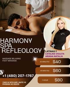 (520)633-3484 is ethnicity_Latinoandoffers nuru massages, asian massage, bodyrubs in Phoenix and available for service_location_incallon rubrankings 🌸 Harmony Center Spa 🌸
📍 Glendale, Arizona

✨ Reflexology • Foot Massage • Hand Massage ✨

💖 Bilingual Staff (English & Spanish)
🇲🇽 Mexican • 🇬🇹 Guatemalan • 🇨🇺 Cuban • 🇪🇸 Spanish • 🇺🇸 American

🎉 Under New Management & With New Staff! 🎉

Visit us and enjoy a relaxing experience with our professional team! Come have the best session of your life 💞 you won’t regret it! 

🎀 Our Top Therapists:
• Catalina 
• Karen
• Katy
• Natalia
• Keyra

✔ Clean Towels
✔ Hot Stones
✔ Fragrance-Free Organic Oils
✔ No Appointment Necessary

💆‍♀️ Prices:
• 30 Minutes — $40
• 45 Minutes — $60
• 60 Minutes — $80
Tips more than appreciated 🥰

📍 Harmony Center Spa – Glendale, Arizona
📞 Call: (480) 207-1767

✨ Relax, recharge, and enjoy the care you deserve. ✨

Walk-Ins Welcome • No Appointment Needed 😊 Open Monday-Sunday (9am-10pm)
☎️ Everyone Is Welcome! 💖CASH ONLY ATM ON SITE
Address: 11801 N 19th Ave. 
               Phoenix, AZ 85029