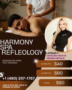 (520)633-3484 is ethnicity_Latinoandoffers nuru massages, asian massage, bodyrubs in Phoenix and available for service_location_incallon rubrankings 🌸 Harmony Center Spa 🌸
📍 Glendale, Arizona

✨ Reflexology • Foot Massage • Hand Massage ✨

💖 Bilingual Staff (English & Spanish) – Yes, We Speak English! 😊
🇲🇽 Mexican • 🇬🇹 Guatemalan • 🇨🇺 Cuban • 🇪🇸 Spanish • 🇺🇸 American

🎉 Under New Management & With New Staff! 🎉

Visit us and enjoy a relaxing experience with our professional team! Come have the best session of your life 💞 you won’t regret it! 

🎀 Our Top Therapists: Accurate Fotos ✔️
• Catalina 
• Karen
• Katy
• Zaya
• Keyra
• Ari
• Bella
• Violeta

✔ Clean Towels
✔ Hot Stones
✔ Fragrance-Free Organic Oils
✔ No Appointment Necessary

💆‍♀️ Prices:
• 30 Minutes — $40
• 45 Minutes — $60
• 60 Minutes — $80
Tips more than appreciated 🥰

📍 Harmony Center Spa – Glendale, Arizona
📞 Call: (480) 207-1767 

✨ Relax, recharge, and enjoy the care you deserve. ✨

Walk-Ins Welcome • No Appointment Needed 😊 Open Monday-Sunday (9am-10pm)
☎️ Everyone Is Welcome! 💖
Address: 11801 N 19th Ave. 
                Phoenix, AZ 85029
CASH ONLY ATM ON SITE✔️✔️✔️✔️✔️