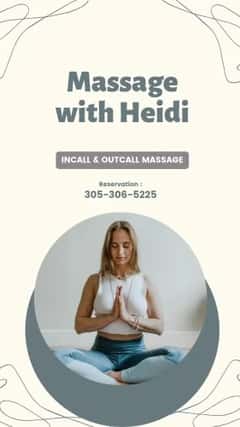(305)306-5225 is ethnicity_Latinoandoffers nuru massages, asian massage, bodyrubs in Miami and available for service_location_bothon rubrankings Massage  and bodyrub with Heidi, experienced in all areas of massage. Available for outcall in Broward, Dade, and Boca Raton. I am serious and professional so please be the same. Make a reservation at 305-306-5225. Thank you and have a nice day : )