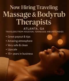 (404)491-0880 is ethnicity_Mixedandoffers nuru massages, asian massage, bodyrubs in Atlanta and available for service_location_incallon rubrankings ✨ Now Hiring Traveling and local Massage & Bodyrub Therapists ✨
?Atlanta, GA – Travelers from NY , LA , CA , Florida, Houston, Tennessee & surrounding areas welcome!

Step into a female-owned, luxury wellness sanctuary with 15+ years of excellence. We’re currently expanding and seeking polished, reliable, and talented Massage & Bodyrub Therapists to join our high-demand team in Atlanta.

? Why Join Us?
	•	Upscale, serene, and immaculately clean work environment
	•	Loyal, generous clientele (screened & respectful)
	•	High earnings with excellent tips – top-tier therapists are thriving here
	•	Total discretion, security, and professionalism
	•	Flexible schedule – full-time, part-time, daytime or evening
	•	We welcome seasoned locals and travelers looking for short or extended stays

? This is an in-call opportunity only – must be 18+ with your own transportation.
? Please note: This is a strictly non-sexual, professional bodywork environment.

? Ready to elevate your income in a safe and elegant space?
Text to apply: (404) 491-0880

Please include:
	1.	Full Name
	2.	Contact Number
	3.	Your Current Location
	4.	Previous Experience
	5.	Do You Have Reliable Transportation?
	6.	3–4 Clear & Recent Photos

We respond within 24 hours.
Join a team that supports, empowers, and succeeds together.
Warmly,
✨ Atlanta’s Premier Female-Run Destination ✨