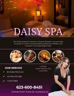(623)600-8451 is ethnicity_Latinoandoffers nuru massages, asian massage, bodyrubs in Phoenix and available for service_location_bothon rubrankings Title
🌷🌷KELLY🌷🌷
Body Type
Curvy
Ethnicity
Latino
Service Locations
Both
Description
Title
🎀DaisySpa✨
Body Type
Petite
Ethnicity
Latino
Service Locations
Incall
Description
🌸 Daisy Spa 🌸
📍 Glendale, Arizona

✨Reflexology•Foot Massage•Hand Massage✨

💖 Bilingual Staff (English & Spanish)
🇲🇽 Mexican • 🇬🇹 Guatemalan • 🇨🇺 Cuban • 🇪🇸 Spanish • 🇺🇸 American

🎉 Under New Management & With New Staff! 🎉

Visit us and enjoy a relaxing experience with our professional team! Come have the best session of your life 💞 You won’t regret it!

🎀 Our Top Therapists:
• Catalina
• Karen
• Katy
• Natalia
• Keyra

✔ Clean Towels and Sheets
✔ Hot Stones
✔ Fragrance-Free Organic Oils
✔ No Appointment Necessary

💆‍♀️ Prices:
• 30 Minutes — $40
• 45 Minutes — $60
• 60 Minutes — $80

💖 Tips are greatly appreciated 🥰

📍 Daisy Spa
🏠 6749 W Bethany Home Rd. #103, Glendale, AZ
📞 Call: (623) 600-8451

✨ Relax, recharge, and enjoy the care you deserve. ✨

🚶‍♀️ Walk-Ins Welcome • No Appointment Needed 😊
🕘 Open Monday–Sunday (9:00 AM–10:00 PM)
☎️ Everyone Is Welcome! 💖 CASH ONLY ATM ON SITE XOXO
CONTACT DETAILS
Phone number
(520) 633-3484
Country
United States
State/Region/Province
Arizona
City
Phoenix
Location
6749 W Bethany Home Rd. #103, Glendale, AZ
CONTACT DETAILS
Phone number
(623) 600-8451
Country
United States
State/Region/Province
Arizona
City