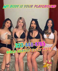 (323)448-4765 is ethnicity_asianandoffers nuru massages, asian massage, bodyrubs in Chicago and available for service_location_incallon rubrankings Guys,we grand invited 14 new asian girls serve you now!!!!3 different groups line up now!
👄👄👄👄👄👄👄👄👄👄👄👄👄👄👄👄👄👄👄👄

Group 1:Juicy group.😝😊
Girl：Nancy(22yrs)👄,Cindy(28yrs)👄,Lulu(25yrs)👄,Ling(23yrs)👄
All can do:Finger quickly fucked wet pussy and ass,harder and put them more.Dexterous hands slip towards your junior and hold it like a butterfly. Give you an intense hand job until you said it's enough.VIP service.

Group 2:Spicy group.😝😊
Girl:Noah(26yrs)👄,Monica(25yrs)👄,Cici(23yrs)👄,Lucy(27yrs)👄,Alina(26yrs)👄
All can do:Lick you to erection, taste it like a sweet candy bar, sucking and squeezing ur precious semen~Squirt ur white milk into the cherry mouth, sticky jelly all over plump body.Softest hands in the world,have a good grip with hands and stroke your dick nicely up and down.

Group 3:Squirt group.😝😊
Girl:Tina(23yrs)👄,Nina(24yrs)👄,Kiki(26yrs)👄,Mimi(22yrs)👄,Yoyo(28yrs)👄
All can do:Juicy tasty oyster thirsty for ur sucking&licking. Slightly opened honey hole~ Clit jumping, juice purling, u will never get sick of this alluring cake.Use this warm pussy as you like with your fingers.

👄👄👄👄👄👄👄👄👄👄👄👄👄👄👄👄👄👄👄👄
call:323-448-4765
