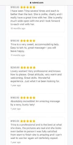 (724)590-2406 is ethnicity_otherandoffers nuru massages, asian massage, bodyrubs in Albuquerque and available for service_location_bothon rubrankings My name is Trina. I love connecting with sensual gentlemen who are open to giving and receiving genuine depth and care. I’m highly trained in body work, tantra, and other healing arts. I absolutely adore the work of opening ourselves together and supporting you in your transformation.

I have a luscious, curvy and fit salsa dancer’s figure with the generous hips, derrière, and bosom to match. My long, blond hair; pillowy, moist lips; soft, warm skin; and flowing, juicy nectar are a feast to touch and behold.

You will feel at home in my clean, cozy, candle-lit, private residential space (shower available) I am also available for outcall.

~~~~~OFFERINGS~~~~~

*Massage
$200 for 1hour
$300 for 90mins
$400 for 2hours

*Massage Plus (more mutual & intimate - FS)
$300 for 1hour
$400 for 90mins
$500 for 2hours


*Domination, fetish, duo/four hands, upgrades, and more intimate desires are all welcome

*Outcall
Additional consideration depending on location


~~~~~FAQ~~~~~

*Where are you located?
I’m located close to downtown.

*House, hotel, or apartment?
I host out of my private residence. It is a private apartment.

*Do you offer outcall?
Yes. Outcall is an additional consideration depending on your location.

*Are you a cop?
No. I have an abundance of reviews and ads on every major ad platform verifying my legitimacy.

*Are the photos really you?
Yes. I have an abundance of reviews and ads on every major ad platform verifying I use real, recent, accurate photos.


*Are you independent?
Yes, 100% independent

*Do you have a shower?
Yes