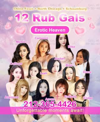12 Rub Gals In Chicago Daily Escort 212-365-4426