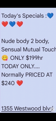 Los angeles BodyRubs Offered By (323)360-3249 | Bodyrubs (323)360-3249 is Mixedand offers nuru massages, asian massage, bodyrubs in Los angeles and available for incall on rubrankings Venus here today
My addicting touch My Dreamy body will mesmerize you having you needing more of this Eroctic Experience… My place is Private, Safe and always Clean & sanitized located Westwood.
100% real pictures
$160 hh sensual topless massage
$199 b2b Nuru Nude Body Slide/Tantra sensual
$300 90 min All above plus mutual massage
$400hr VIP Intimate session Plus All Above ???
Only for the Upscale Generous Men ????
Services Offered,
Nuru Body Slide
Body 2 Body
Cuddling
Exotic Dancing
Body Worshipping
Bondage & Fetish Play...
Let's Connect, you will be very Happy you did..