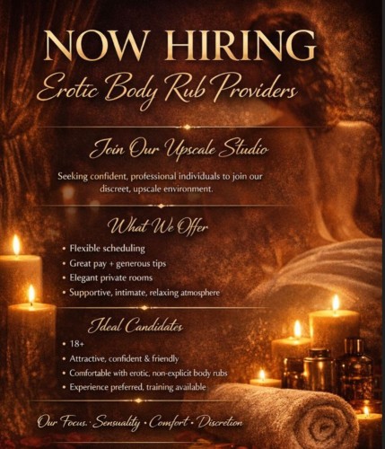 Nashville BodyRubs Offered By (629)237-5291 | Bodyrubs (629)237-5291 is Mixedand offers nuru massages, asian massage, bodyrubs in Nashville and available for incall on rubrankings Applications being accepted now for providers at Nashville’s most exclusive escape. No experience necessary, training provided on case by case basis.
Must provide unfiltered photos of face and body fully clothed and a brief description of yourself and experience in the industry.
100% drug and alcohol free no exceptions.
No illegal services, must be 18+ to apply