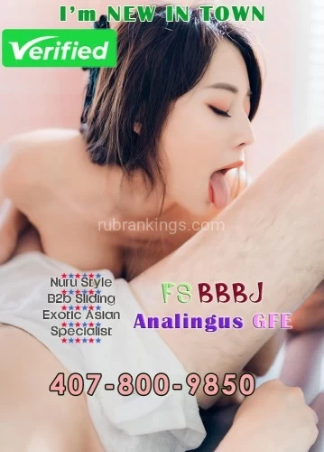 (407)800-9850 is asianand offers nuru massages, asian massage, bodyrubs in Orlando and available for incall on rubrankings Open daily 9aam - 11:3.pm<a href="tel:+14078009850">407-800-9850</a>561 N Semoran Blvd, Orlando, FL 32807꧁ UPSCALE & CLASSY ꧂꧁ Highly Skilled! beautiful & FLAWLESS! ꧂꧁ VERY CLEAN & DISCREET no hesitation ꧂꧁ sexy athletic figure w/ curves ꧂꧁ we would love to have some fun ꧂꧁ We love what we do! ꧂꧁ Open minded ꧂꧁ Sexy from head to toe curves ꧂꧁ Body to body ꧂꧁ You will be Addicted coming back for more ꧂꧁ AMAZING SkillS ꧂꧁ Everything you want is here ꧂☎️☎️ Call me now baby hoeny girls waiting for u꧁꧂ Desire to satisfy you꧁꧂ You won't find such beautiful Asian girls anywhere else.꧁꧂ We pride ourself in making you feel comfortable.