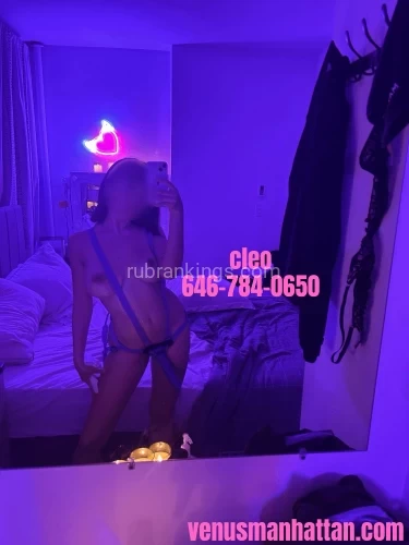 New york city nyc BodyRubs Offered By (646)784-0650 | Bodyrubs (646)784-0650 is Caucasianand offers nuru massages, asian massage, bodyrubs in New york city nyc and available for both on rubrankings Hi boys, I’m Cleo. I’m 22 year old stunner with a mesmerizing blend of Egyptian-French heritage. My honey brown hair frames my pretty face with and accentuates my soft olive skin. My pretty face has classically beautiful features with high cheekbones, ocean blue eyes and plump pink lips. Standing at 5’5”, I have a petite build with a pilates body that's perfectly tight and feminine. I have all natural curves with perky 34D breasts, a slim waist, and a toned booty you won’t be able to resist. I know you won’t be able to keep your hands to yourself. Well-cultured and well-traveled, my sweet, flirty, and fun personality is just as enticing as my stunning looks. I’m eager to please and my intuitive touch will have you mesmerized. Well-versed in kink and fetish friendly, I’m a goddess who can be sweet or spicy. Whether you crave the tender touch of adoration or the firm hand of command, I'm here to fulfill your every desire. As a skilled mistress of seduction, I excel in the art of anticipation and love teasing you to the brink of ecstasy before granting you the ultimate release. Do you want to be adored or commanded? Caressed or spanked? Both? The choice is yours, and I love to cater to your every need. From the gentle caress of silk against bare skin to the sting of a well-placed slap, I thrive on exploring the full spectrum of sensation with you.
**I offer an incredible nuru massage with genuine nuru gel! Enjoy a premium experience of sensual body to body sliding that will leave you totally mind blown!**
Come by my private, clean apartment in Midtown West, Manhattan. There is a shower available.
I accept same day bookings! Light screening required for new friends!
availability: check the schedule here ? https://www.venusmanhattan.com/schedule
rates: $200 half hour / $280 hour
nuru rates: $300 half hour / $380 hour
call / text: 646-784-0650
email: cleolikestoplay@proton.me
more pictures: https://www.venusmanhattan.com/cleo
location: midtown west