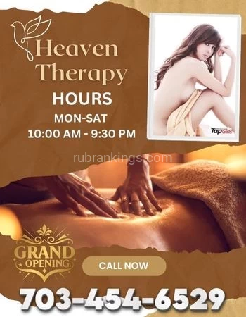 Washington BodyRubs Offered By (703)454-6529 | Bodyrubs (703)454-6529 is asianand offers nuru massages, asian massage, bodyrubs in Washington and available for both on rubrankings
OPEN DAILY 10:00 AM – 9:30 PM
? Book Now at (703) 454-6529
? Discover Pure Relaxation at Heaven Therapy ?
Step into serenity at Heaven Therapy, your escape from the everyday stress. Located in the heart of Annandale, VA, our expert massage therapists
'
✨ Whether you're looking for:
• Deep tissue relief
• Soothing Swedish massage
• Rejuvenating foot reflexology
• Couples massage for a shared moment of peace
—we've got your comfort covered.
? 7202 Poplar St Unit D, Annandale, VA 22003
? Call us at (703) 454-6529 to book your appointment today!
? Open Daily: 10:00 AM – 9:30 PM
Walk-ins welcome | Appointments encouraged
Feel the difference. Breathe deeply. Relax fully.
Heaven Therapy – Because you deserve it.