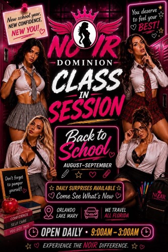 Orlando BodyRubs Offered By (321)424-1098 | Bodyrubs (321)424-1098 is Latinoand offers nuru massages, asian massage, bodyrubs in Orlando and available for both on rubrankings 📚 NOIR DOMINION — CLASS IS IN SESSION 📚
🎓 Welcome to the School of Luxury, Confidence & Relaxation, papi. 😉
School is back, but stress? Dismissed.
Put the phone away, forget the to-do list, and come get spoiled a little. At Noir Dominion, every appointment is about attention, comfort, confidence, and that extra touch of luxury you’ve been needing.
Because mi amor… sometimes you need to stop handling everything and let someone take care of you. 💋
━━━━━━━━━━━━━━━
📝 DETENTION MENU
📏 THE GENTLEMAN’S RESET
60 Minutes — $280
A private escape to relax, release tension, and get your confidence back.
✏️ DOUBLE DOMINION
60 Minutes — $480
Two providers. Double the attention. Double the luxury. 😏
📚 NURU LUXURY EXPERIENCE
60 Minutes — $400
Smooth, relaxing, and made for the gentleman who likes the finer things.
📌 NURU DUO EXPERIENCE
60 Minutes — $700
Two providers and all the attention you can handle. Consider this your favorite class. 😉
☎️ 321-424-1098
━━━━━━━━━━━━━━━
🍎 YOUR ASSIGNMENT? PICK YOUR EXPERIENCE.
No homework. No stress. Just good vibes, luxury, and a little temptation.
Come curious.
Leave relaxed.
Come back because ordinary just doesn’t hit the same. 💋
━━━━━━━━━━━━━━━
🚿 PRIVATE LUXURY SHOWER SUITES
Refresh before or after your appointment with private rainfall showers, plush towels, and premium amenities.
🔒 COMPLETE DISCRETION
Private parking.
Confidential reservations.
Exclusive atmosphere.
Your privacy always comes first.
━━━━━━━━━━━━━━━
📍 NOW SERVING
🍎 Orlando
🍎 Lake Mary
🚗 Mobile appointments available throughout Florida.
📞 Contact us for travel pricing.
📸 Real photos
⏰ Open daily 9:00 AM–3:00 AM
🏠 Incall available
🚗 Outcall available
☎️ 321-424-1098
🎓 NOIR DOMINION 🎓
Luxury. Attention. Confidence. Relaxation.
Your seat is waiting, papi.
Come unwind, behave… or maybe don’t. 😉💋