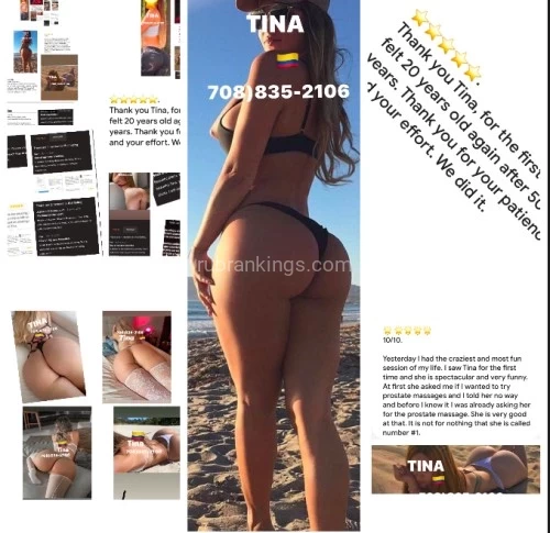(708)835-2106 is Latinoand offers nuru massages, asian massage, bodyrubs in Chicago and available for incall on rubrankings Tina the #1 in prostate massage and milking table!I’m by Cicero ave & Milwaukee ave.Hi please, if you want an appointment,  leave your name, nationality and age.   the time you want your appointment and which session you would like.  Thank you my name is Tina. I invite you to enjoy an excellent session with me. I'm sure you won't regret it.$200 Deep tissue massage  Swedish massage  Regular massage  Milking table included  (Bikini massages) $250hr Prostate massage. Milking table is included.BTB massage  MSOG   Shower available  (Bikini, topples,)$300Nuru massage Milking table.Toys are available,Pegging and costumes and more. Prostate massage or any kind of massage do you want)Easy parking. ONLY CASH.Please no google calls, no alternative numbers No fake numbersNo explicit questions. No show will be blocked.