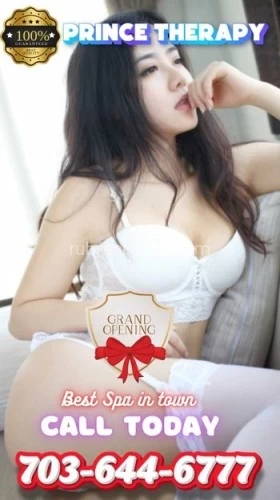 (703)644-6777 is asianand offers nuru massages, asian massage, bodyrubs in Washington and available for both on rubrankings ? Welcome to Prince Therapy - Where Royalty Meets Relaxation! ?Indulge in the ultimate luxury experience fit for royalty at Prince Therapy, where tranquility and rejuvenation await you. Escape the stresses of everyday life and immerse yourself in a realm of serenity and opulence.? Our Regal Services ?? Royal Massage: Let our expert therapists pamper you with a bespoke massage fit for a prince. Whether you desire a soothing Swedish massage, a revitalizing deep tissue treatment, or a decadent hot stone therapy, we cater to your every need.? Noble Body Treatments: Treat yourself to a lavish body scrub or wrap, designed to exfoliate, hydrate, and nourish your skin. Feel like royalty as you indulge in a blissful escape from the outside world.? Reserve Your Royal Retreat Today! ?Escape to a world of luxury and tranquility at Prince Therapy. Book your appointment now and embark on a journey to rejuvenation and bliss. Treat yourself like royalty because at Prince Therapy, you deserve nothing less.? Your Kingdom of Relaxation Awaits! ?? Call Now to Book Your Appointment: 703-644-6777