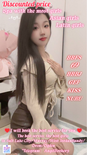 (385)602-0026 is asianand offers nuru massages, asian massage, bodyrubs in Salt lake city and available for incall on rubrankings I am LiLi. A new Latin girl came here today!3 new girls came here week!
We just found a new job here.We are very sexy girls！
If you are often deceived by fake pictures, please trust me this time!
We are very clean, sexy girls waiting for you.
We are very hot. soft and playful sexy girls with naturally perfect curves.
There is no deception and no deposit.
100% Safe & Clean
100% Discreet & No Drama
100% Playful & Open Minded
We are the best combination of sinful and sweet.
A perfect sexual experience
BB*S/GFE/bb*j/kiss/bj/69/B2B/NURU/ucking & Licking/Open Minded
There are four hands,free shower.
You've tried the rest, now try the best,Challenge your skills in any pose!
It's a very safe and comfortable place with no additional charges
Remember my contact information
Appointment：385-602-0026
Telegram ID：@AngelBroker9（The only telegram number）
Don't worry about the distance. I still have many sisters nearby.
Address: Salt Lake City/Ogden/Murray/Midvale/Taylorsville/West Valley City/Orem
!!!Cautionary Notice: If you encounter situations involving deposits/advance payments or gift cards, it is definitely a scam.
Please do not fall victim to such schemes!!!
Remember my contact information