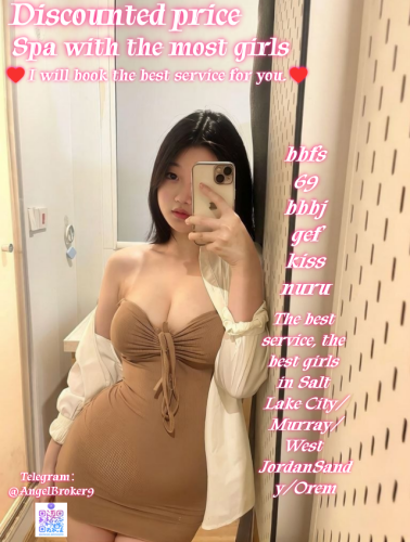 Salt lake city BodyRubs Offered By (385)220-7077 | Bodyrubs (385)220-7077 is Mixedand offers nuru massages, asian massage, bodyrubs in Salt lake city and available for incall on rubrankings In Salt Lake City/Murray, you will receive the best service. There are four hands,free shower.bbfs If you come.
New opening & spas & asian girls come and enjoy our reflexology
If we're cutting right to the chase, yes, this place definitely offers direct sexual services.
No need for flirting, movies, dinner, or any of the usual preliminaries.
You meet, get the best service and warm here and then go home satisfactorily~ It's that simple!
Great bang for your buck!
We have the best asian Vip 69 B2b Fs Bbj Bb*s Cim Cob Cof Dfk Dt gfe 4 Nuru Pse Sf2 Wf 4 hand
Opening hours:
Monday - to Sunday open 8am to 12.30am
Address:
Salt Lake City
Murray
Holladay
Ogden
Orem
Don't worry about the distance. I still have many sisters nearby.
All the rooms are very clean and quality and the top of the service for all gentlemen
I'm the perfect companion for the who wants more. As I Always give my undivided attention and time to my admirers.
Appointment:385-220-7077
Telegram ID:@AngelBroker9(The only telegram number)
I will book the best service for you.
Honest operation has always been my principle. There is no deception and no deposit.
!!!Cautionary Notice: If you encounter situations involving deposits/advance payments or gift cards, it is definitely a scam.
Please do not fall victim to such schemes!!!
Remember my contact information
