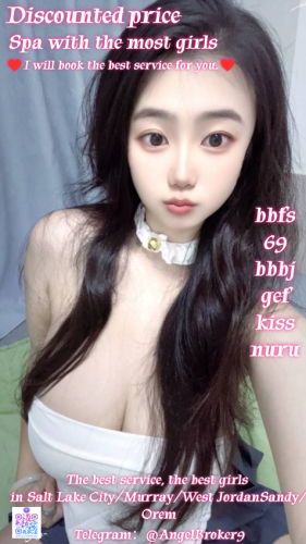 (385)220-7077 is Mixedand offers nuru massages, asian massage, bodyrubs in Salt lake city and available for incall on rubrankings In Salt Lake City/Murray, you will receive the best service. There are four hands,free shower.bbfs If you come.
New opening & spas & asian girls come and enjoy our reflexology
If we're cutting right to the chase, yes, this place definitely offers direct sexual services.
No need for flirting, movies, dinner, or any of the usual preliminaries. 
You meet, get the best service and warm here and then go home satisfactorily~ It's that simple!
Great bang for your buck!
We have the best asian Vip 69 B2b Fs Bbj Bb*s Cim Cob Cof Dfk Dt gfe 4 Nuru Pse Sf2 Wf 4 hand
Opening hours:
Monday - to Sunday open 8am to 12.30am
Address：
Salt Lake City
Murray
Holladay
Ogden
Orem
Don't worry about the distance. I still have many sisters nearby.
All the rooms are very clean and quality and the top of the service for all gentlemen
I'm the perfect companion for the who wants more. As I Always give my undivided attention and time to my admirers.
Appointment：385-220-7077
 Telegram ID：@AngelBroker9（The only telegram number）
I will book the best service for you.
Honest operation has always been my principle. There is no deception and no deposit. 
!!!Cautionary Notice: If you encounter situations involving deposits/advance payments or gift cards, it is definitely a scam.
Please do not fall victim to such schemes!!!
Remember my contact information