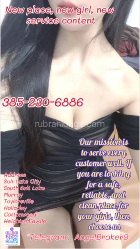 (385)230-6886 is asianand offers nuru massages, asian massage, bodyrubs in Salt lake city and available for incall on rubrankings New place, new girl, new service content
Gentlemen, thank you for reading my advertisement.
We have just opened 3 new spa centers. The new staff members have different styles and an open-minded attitude.
Provide the services you desire. Affordable price, clearly marked prices, no extra tips
Vip kiss 69 B2b Fs Bbj Bb*s Cim Cob Cof Dfk Dt gfe 4 Nuru Pse Sf2 Wf Lick 
Our girls are scattered throughout various parts of UT. 
We will arrange the most convenient route for you so that you can have a pleasant time with these girls smoothly.
Business hours: 8 am - 12:30 am
Telephone：385-230-6886
Address
Salt Lake City
Murray 
Taylorsville 
Holladay
Cottonwood Heights 
Midvale 
Ogden
Orem
Telegram：@AngelBroker9（The only telegram number）
