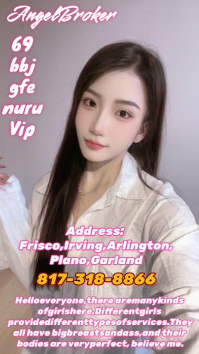 (817)318-8866 is asianand offers nuru massages, asian massage, bodyrubs in Dallas and available for incall on rubrankings Grand opening ！Eight-deal discount！
SHE Spa Massage Welcome to my service
We attach great importance to customer experience, understand their needs, strictly require girls to receive training, and can provide
Offer special promotions.
I will book the best service for you.believe me!
New girls arrives 100% BBBJ Meet quality relaxation More choices!
No tips are charged! No additional charges!Spend less money and enjoy the best service.
Unique massage techniques bring you the most comfortable stress relief and physical disease treatment
Vip b2b nuru 69 gfe fs b*j b*fs Massage /100% Safe Fresh Clean Discreet Playful & Open Minded
Open：8am-12am
City ：Dallas
Address：Frisco,Irving,Arlington,Plano,Garland
Appointment：817-318-8866
We are a chain organization dedicated to meeting the needs, ensuring safety and protecting the rights of every customer.
Please contact me to find the nearest business location to your location.
!!!Cautionary Notice: If you encounter situations involving deposits/advance payments or gift cards, it is definitely a scam.
Please do not fall victim to such schemes!!!
Remember my contact information!