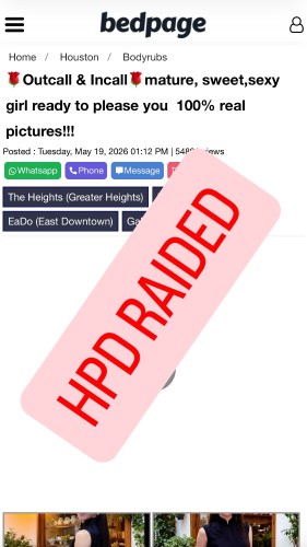 (346)404-7923 is asianand offers nuru massages, asian massage, bodyrubs in Houston and available for both on rubrankings Be careful coco just got raided! I was about to pull up to do a 4 hand with her at 12:00pm (today May 20, 2026) when I saw cop cars surrounded her house!!


If you have an eccie or ourhome2 account please post coco has been raided!!! 


346-404-7923 (DO NOT CALL!) 