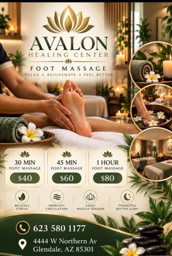 Phoenix BodyRubs Offered By (623)580-1177 | Bodyrubs (623)580-1177 is Latinoand offers nuru massages, asian massage, bodyrubs in Phoenix and available for both on rubrankings ??Avalon healing center ?new opening ?? Ready to give you ߦ˰ߦ The best session of his life ߦ˰ߦ We, our clients, and treat them to the best of our standards. We respect your time minute by minute. Our staff has great talent in their hands. Come and meet us. Our prices are not high. We speak Spanish and English.
?????? si nesecitas un lugar para relajarte este es el lugar q nesecitas contamos con tratamientos de Reflexology con dos diferentes técnicas manual la tradicional y tailandesa con maderas toallas calientes consentimos nuestros clientes y respetaromos minuto a minuto solo 40 dólares por 30 minutos nuestros precios son económicos
We offer table showers
Aromatherapy
Clean bedding
Organic and fragrance-free oils / lotions
Relaxing environment
Reflexology rates
30 minutes $ 40.00
45 minutes $ 60.00
1 hour $ 80
????Tips are appreciated ???
We accept walk-ins and appointments☺
Open from Monday to Sunday
(From 9 a.m. to 10 p.m.) 4444 w northern av ste A2 glendale az zip 85302 ☎️ 6235801177
• Phone : 6235801177
• Location : 4444 w northern av ste A2 Glen
