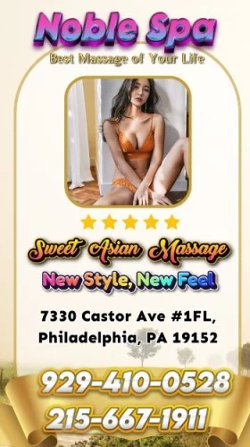 Philadelphia BodyRubs Offered By (929)410-0528 | Bodyrubs (929)410-0528 is asianand offers nuru massages, asian massage, bodyrubs in Philadelphia and available for incall on rubrankings Noble Spa
(929) 410-0528
(215) 667-1911
? Step into the world of ultimate relaxation and sophistication at Noble Spa, designed to provide an amazing experience for modern people who seek the best ??
? Our highly skilled therapists are experts in rejuvenation and take care of the specific needs ?⚕️✨
? Treat yourself to invigorating treatments and revitalizing massages that will awaken your senses and make you feel amazing ??♂️
? Immerse yourself in a relaxing atmosphere that radiates relaxation with soothing music and captivating scents ??
?♂️ Leave your worries behind as our personalized therapies and rituals melt away stress and tension ⛅️
? Experience the incredible benefits of our unique techniques, pampering yourself with a touch of luxury and self-care ✨?
? Recharge your energy and embrace a renewed sense of vitality, finding balance and confidence ?⚡
? Discover the secrets of exclusive wellness traditions, carefully tailored to enhance the well-being ??
? Embark on an extraordinary journey of relaxation and indulgence at Noble Spa, where every moment is designed to make you feel incredible ??♂️