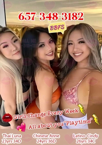 (657)348-3182 is ethnicity_asianandoffers nuru massages, asian massage, bodyrubs in San Diego and available for service_location_incallon rubrankings HEY GUYS!!! HOT HOT HOT!!! 3 NEW NEIGHBOR GIRLS WILL SERVE U, tender as fuck, just wanna be drenched in your cum daddy! Feed us that warm load! No matter what kind of man you are, will satisfy your taste...bbfs?? About our girls ??--Thai Luna (23yrs, 34D, 5' 2", 113lb.) --Chinese Anne (24yrs, 36D, 5' 3", 114lb.)--Latino Cindy (26yrs, 34C, 5' 3", 112lb.)BBFS?? Special Skills For u ??--Gentle Dick Licking--LICK THE PINK PUSSY--Softest Hand JOB--Erotic Fingering--Wild style 69--Dogging that ass--Ride her on floor Join us on this wild and crazy journey and make memories that will last forever!TEL: 657-348-3182