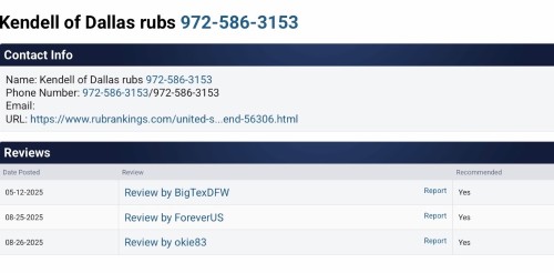 Dallas BodyRubs Offered By (972)586-3177 | Bodyrubs (972)586-3177 is Blackand offers nuru massages, asian massage, bodyrubs in Dallas and available for incall on rubrankings Website: www.kendelldallasmilkingtablemassage.com
My Milking Table is Great for edging! Any Takers ?
I am Kendell! I would love to service you.
Hours: Everyday 10am - 8pm
To check out my reviews please google 972-586-3153
My incall in an office space
Got Milk– $200
An ancient sensual massage focused on breath, energy flow, and erotic relaxation. It flirts with the edge—intimate, indulgent, and unforgettable.
“The Edge” w/ Got Milk? – $260
Built for lovers of edging and control. Slow, teasing touch and breathwork extend your pleasure for a deeper, more powerful release.
Got Milk with B2B and edging – $300
Coco-smooth skin gliding against yours. Chakra work, sensual props, and my milking table turn this into a deeply arousing full-body-to-body experience. Got Milk?
Prostate Milking Massage – $220
Focused P-spot stimulation using gentle, intuitive touch. Expect shivers, wiggles, and full-body moans.
NURU is available for special clients - $400
Every minute of your session hour is intentional including the time you take to undress and redress. To protect your experience and the client after you, sessions begin and end strictly on time.
If you want a 90 min its 1.4x the original service
If you want a 2hr its 1.8x the original service
Add Prostate Massage to any massage – $100
Give me a massage add $100
