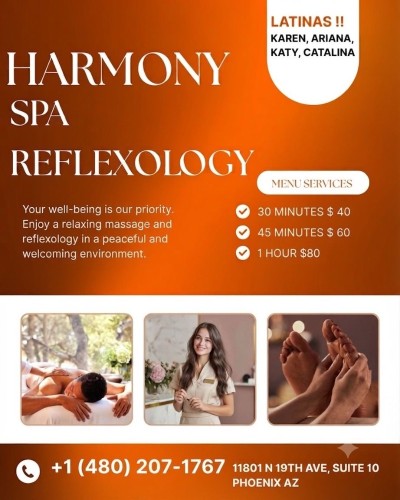 (480)207-1767 is Latinoand offers nuru massages, asian massage, bodyrubs in Phoenix and available for both on rubrankings Title
New therapist🌸
Body Type
Petite
Service Locations
Both
Description
Title
🎀🎀🎀harmony center spa🎀latinas🎀19th Avenue, be
Body Type
Curvy
Ethnicity
Latino
Service Locations
Both
Description
🎀🎀🎀🎀harmony center spa🎀🎀🎀🎀🎀🎀new new new 🎀🎀🎀19th Avenue, between Peoria and Cactus🎀🎀???gran opening ??Latinas✅ Grand opening!! 🌸🌺🌸🌺A place to relax. We’re located it at_ 11801 n 19 av suite 10 phoenix az 85029 …We offer foot massage, Reiki reflexology and Hot towel services. We have the best prices in Phoenix. Don’t forget to ask about our opening specials!! We respect your time, minute by minute. Come meet our new talented therapists: KAREN,CATALYNA,KEyRA,vIOLETA,ARIANA,KATY,NATY. (Mexico, Cuba, Venezuela). 30 min $50 💎💎💎45 min $60 1HR $80.✅✅✅✅✅✅ 🎀🎀🎀🎀🎀🎀 open Monday to Sunday 9 am to 10 pm 85029✅✅✅✅✅✅✅☎️480 207 1767☎️.
CONTACT DETAILS
Phone number
5206333484
Country
United States
State/Region/Province
Arizona
City
Phoenix
Location
11801 n 19 th av suite 10 phx az 85029
CONTACT DETAILS
Phone number
(480) 207-1767
Country
United States
State/Region/Province
Arizona
City
Phoeni