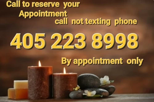 (405)223-8998 is Latinoand offers nuru massages, asian massage, bodyrubs in Oklahoma city and available for incall on rubrankings Relaxation FOR MEN  BY APPOINTMENT ONLY ????Are you tired or just need to relieve stress? My massage is designed to help you relax And Unwind I am a expert in giving a very soothing experience I will provide you with impeccable customer service, high quality massage all sessions include sugar scrub body-wash relaxing music aromatherapy warm soothing Unscented gel/lotion hot towels hot stones Very comfortable & professional something you won’t Forget My energy is good I am very easy to get along with Im patient and kind all sessions are one on one uninterrupted full body treatments that will leave you relaxed my time is all yours from start to finish I assure my clients my full attention.By appt only..RelaxationDeep tissueReflexologySugar Scrub