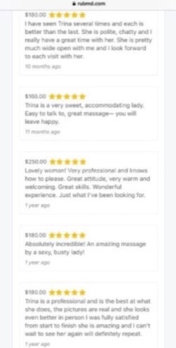 (865)302-5182 is Caucasianand offers nuru massages, asian massage, bodyrubs in Bloomington and available for both on rubrankings Description
My name is Sandra Lopez . I love connecting with sensual gentlemen who are open to giving and receiving genuine depth and care. I’m highly trained in body work, tantra, and other healing arts. I absolutely adore the work of opening ourselves together and supporting you in your transformation. 

I have a luscious, curvy and fit salsa dancer’s figure with the generous hips, derrière, and bosom to match. My long, blond hair; pillowy, moist lips; soft, warm skin; and flowing, juicy nectar are a feast to touch and behold. 

You will feel at home in my clean, cozy, candle-lit, private residential space (shower available) I am also available for outcall. 

~~~~~OFFERINGS~~~~~

Incall rate *Massage
$200 for 1hour
$300 for 90mins
$400 for 2hours

*Massage Plus (more mutual & intimate - FS)
$300 for 1hour
$400 for 90mins
$500 for 2hours


*Domination, fetish, duo/four hands, upgrades, and more intimate desires are all welcome 

*Outcall. Ask for outcall rate!
Additional consideration depending on location


~~~~~FAQ~~~~~

*House, hotel, or apartment?
I host out of my private residence. It is a private apartment. 

*Do you offer outcall and incall?
Yes. Outcall is an additional consideration depending on your location. 

*Are you a cop?
No. I have an abundance of reviews and ads on every major ad platform verifying my legitimacy. 

*Are the photos really you?
Yes. I have an abundance of reviews and ads on every major ad platform verifying I use real, recent, accurate photos. 


*Are you independent?
Yes, 100% independent

*Do you have a shower?
Yes


Number: +1 865-302-5182

iMessage: sandralop917@gmail.com

Telegram: sandra_5166

Zangi: 10-5476-6988