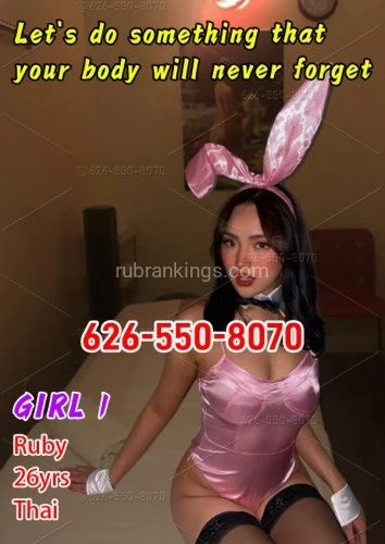 (626)550-8070 is ethnicity_asianandoffers nuru massages, asian massage, bodyrubs in Orlando and available for service_location_incallon rubrankings We are new here,coz we are travellers.Why we wanna do sexual stuff for you,coz we love serving men by our juicy tide kitties and magical mouth.

Here are our information:
Me:Ruby，26yrs，Thai🔥💋
My sis:Bobo，28yrs，Chinese🔥💋
Another friend:Elle，27yrs，Korean🔥💋

All of us can do:🔥🔥🔥
#🔥 BBBJ:Monster sucking!Put your huge penis into my mouth,even in my deep throat;
#🔥 CIM:You can cum into my mouth whenever you want;
#🔥 Doggy style:Just lift up one of my legs like a dog,you fuck from behind;
#🔥 SOF:If you want,I can sit on your face,feel the soft of your tongue;

Tel:626-550-8070