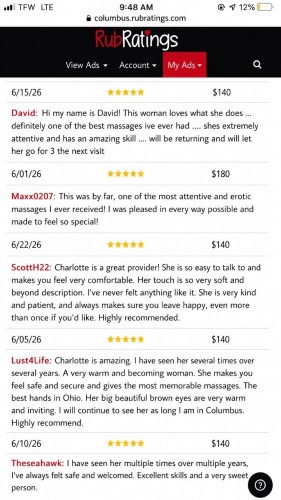 Columbus BodyRubs Offered By (213)876-3143 | Bodyrubs (213)876-3143 is Latinoand offers nuru massages, asian massage, bodyrubs in Columbus and available for both on rubrankings Booking & Contact: +1 213 876 3143
I specialize in therapeutic and intuitive massage focused on deep relaxation, stress relief, and restoring balance between mind and body. Each session is customized to your needs, helping to release muscle tension and support overall well-being.
My approach combines slow, rhythmic massage with gentle stretching, acupressure, and deep tissue techniques to target areas of tension and promote full-body relaxation.
Services Offered:
* Full Body Massage
* Deep Tissue Massage
* Swedish/Relaxation Massage
* Thai-Inspired Stretching
* Sports Massage
* Reflexology
* Shiatsu-Inspired Bodywork
* Lymphatic Drainage Massage
* Neck & Back Tension Relief
* Hand & Foot Massage
Each session can be tailored to focus on specific problem areas or provide a full-body restorative experience.
Amenities:
* Comfortable, private setting
* Shower facilities and fresh towels provided
Booking & Contact: +1 213 876 3143