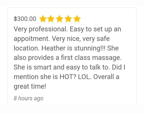 (614)532-2766 is Caucasianand offers nuru massages, asian massage, bodyrubs in Columbus and available for incall on rubrankings Mature, classy, discreet at upscale private location..Come relax & unwind with me..highly skilled in relaxation massage, therapeutic massage, facials and manscaping..heated towels, heated table,milking table and unscented lotions and oils of your choice...tell me the target areas that you would like me to focus on and watch your stress disappear! Shower included!
NEW!! SENSUAL BODY TANTRA DANCE! ?

Text for rates & availability (I book up fast so advanced scheduling is recommended & preferred)
*Cash only NO DEPOSITS OR GIFT CARDS!
*Serious inquiries ONLY! So many scammers lately!
*No call no shows will be blocked!
*My rates are not negotiable!
*Incall professional private location only
*Daytime hours only 11-5 Eve & wknds are available scheduling in advance!
*4hand only available scheduling in advance..

SEE YOU THERE SOON!

Xoxo Heather ?