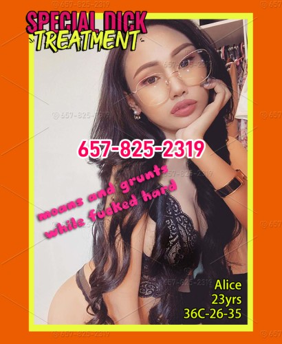 Washington BodyRubs Offered By (657)825-2319 | Bodyrubs (657)825-2319 is asianand offers nuru massages, asian massage, bodyrubs in Washington and available for incall on rubrankings Special dick treatment for real men, giving you long-term cum and long-term pleasure, you can learn the love language of sexual touchings and alluring sex, for swelling dick, our best sex class~~~
Dick Nurse 1: Kimi, 23yrs, 34C-26-34.
Special dick treatment: Roughly mouth move up and down your big cock, hold my head quickly~
Dick Nurse 2: Teresa, 22yrs, 34D-27-37.
Special dick treatment: I want to stroke your cock while you are playing with my clit, which is very satisfying!
Dick Nurse 3: Alice, 23yrs, 36C-26-35.
Special dick treatment: Can't help shaking and swinging when I hold you tight and deep, trying to reach my sensitive horny part~
Treatment call: 657-825-2319