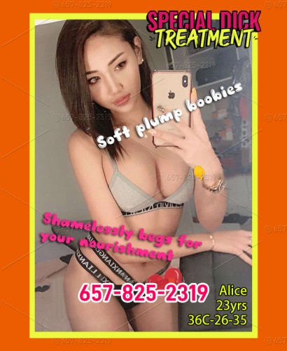 Washington BodyRubs Offered By (657)825-2319 | Bodyrubs (657)825-2319 is asianand offers nuru massages, asian massage, bodyrubs in Washington and available for incall on rubrankings Special dick treatment for real men, giving you long-term cum and long-term pleasure, you can learn the love language of sexual touchings and alluring sex, for swelling dick, our best sex class~~~
Dick Nurse 1: Kimi, 23yrs, 34C-26-34.
Special dick treatment: Roughly mouth move up and down your big cock, hold my head quickly~
Dick Nurse 2: Teresa, 22yrs, 34D-27-37.
Special dick treatment: I want to stroke your cock while you are playing with my clit, which is very satisfying!
Dick Nurse 3: Alice, 23yrs, 36C-26-35.
Special dick treatment: Can't help shaking and swinging when I hold you tight and deep, trying to reach my sensitive horny part~
Treatment call: 657-825-2319