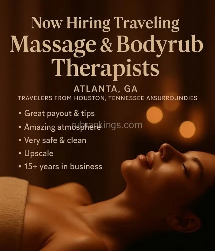 (404)491-0880 is Mixedand offers nuru massages, asian massage, bodyrubs in Atlanta and available for incall on rubrankings ✨ Now Hiring Traveling and local Massage & Bodyrub Therapists ✨
?Atlanta, GA – Travelers from NY , LA , CA , Florida, Houston, Tennessee & surrounding areas welcome!

Step into a female-owned, luxury wellness sanctuary with 15+ years of excellence. We’re currently expanding and seeking polished, reliable, and talented Massage & Bodyrub Therapists to join our high-demand team in Atlanta.

? Why Join Us?
	•	Upscale, serene, and immaculately clean work environment
	•	Loyal, generous clientele (screened & respectful)
	•	High earnings with excellent tips – top-tier therapists are thriving here
	•	Total discretion, security, and professionalism
	•	Flexible schedule – full-time, part-time, daytime or evening
	•	We welcome seasoned locals and travelers looking for short or extended stays

? This is an in-call opportunity only – must be 18+ with your own transportation.
? Please note: This is a strictly non-sexual, professional bodywork environment.

? Ready to elevate your income in a safe and elegant space?
Text to apply: (404) 491-0880

Please include:
	1.	Full Name
	2.	Contact Number
	3.	Your Current Location
	4.	Previous Experience
	5.	Do You Have Reliable Transportation?
	6.	3–4 Clear & Recent Photos

We respond within 24 hours.
Join a team that supports, empowers, and succeeds together.
Warmly,
✨ Atlanta’s Premier Female-Run Destination ✨