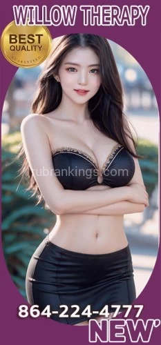 Greenville BodyRubs Offered By (864)224-4777 | Bodyrubs (864)224-4777 is asianand offers nuru massages, asian massage, bodyrubs in Greenville and available for incall on rubrankings ⬛❤️ WILLOW THERAPY ❤️⬛
OPEN : 9:00Am - 11:00Pm
HIGH QUALITY SERVICE
THE BEST SPA CHOICE YOU’LL EVER MAKE !
100% Safe✔️100% Fresh Clean
❤️ TABLE SHOWER ❤️
⬛❤️⬛— Tel: 864-224-4777 —⬛❤️⬛
(PARKING IN REAR)
⬛❤️119 E Beltline Blvd Anderson, SC 29621❤️⬛
