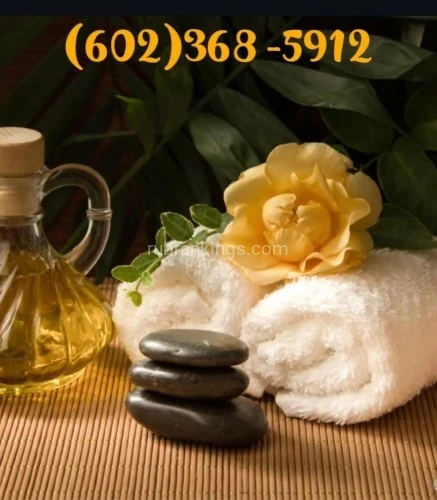 (602)368-5912 is Latinoand offers nuru massages, asian massage, bodyrubs in Phoenix and available for both on rubrankings NEW BODYWORKERS 
Jessy Paloma Adriana 


QUALITY PROFESSIONAL TREATMENTS
6070 W Bell Rd
Mondays -Sunday 9am~7pm 
(602)368-5912

Let us spoil you  Cozy Rooms Relaxing music Your choice of something soft & soothing medium relaxing touch or deep therapy with warm lotion hot stones hot towel treatments after this is full body pure pampering perfection with a combination of customized treatments for your body’s needs our attention is to focus only on you from start to finish 
Preferably by appointment to assure availability but walkins are always welcomed 
Cash or credit card (with I’d)