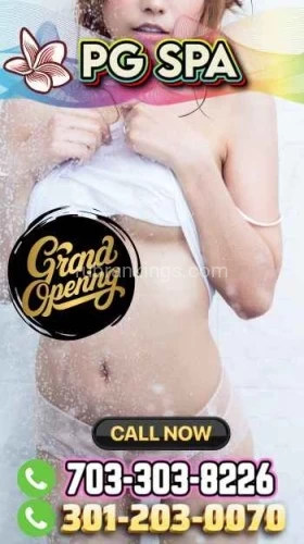 (703)303-8226 is asianand offers nuru massages, asian massage, bodyrubs in Washington and available for both on rubrankings MON-SUN 9:30-11:00PM


? Welcome to PG Spa, Where Relaxation Meets Renewal! ?

Discover the ultimate in relaxation with our array of massage therapies designed specifically for men:

Deep Tissue Massage: Experience the relief as skilled therapists work out deep-seated tension and knots, leaving you feeling invigorated and renewed. ??‍♂️

Full Body Massage: Indulge in a luxurious escape from head to toe, where every inch of your body is pampered and cared for, allowing you to let go of the stresses of the day and immerse yourself in pure relaxation. ??‍♂️

Swedish Massage: Drift away on a cloud of tranquility with gentle, flowing strokes that not only relax the muscles but also promote improved circulation, leaving you feeling refreshed and rejuvenated. ??‍♂️

Shiatsu Massage: Experience the ancient Japanese healing art of Shiatsu, where targeted pressure points are used to restore balance and vitality to your body and mind, leaving you feeling centered and revitalized. ??‍♂️

At PG Spa, we understand the importance of self-care for you. Take the time to prioritize your well-being and escape the hustle and bustle of daily life. Book your appointment today and embark on a journey to relaxation, rejuvenation, and renewal.

? Call now to book your appointment: 703-303-8226 or 301-203-0070 ?
