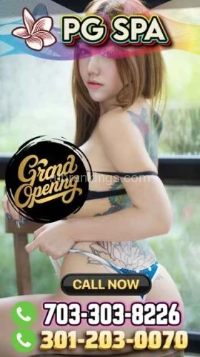 (703)303-8226 is asianand offers nuru massages, asian massage, bodyrubs in Washington and available for both on rubrankings MON-SUN 9:30-11:00PM


? Welcome to PG Spa, Where Relaxation Meets Renewal! ?

Discover the ultimate in relaxation with our array of massage therapies designed specifically for men:

Deep Tissue Massage: Experience the relief as skilled therapists work out deep-seated tension and knots, leaving you feeling invigorated and renewed. ??‍♂️

Full Body Massage: Indulge in a luxurious escape from head to toe, where every inch of your body is pampered and cared for, allowing you to let go of the stresses of the day and immerse yourself in pure relaxation. ??‍♂️

Swedish Massage: Drift away on a cloud of tranquility with gentle, flowing strokes that not only relax the muscles but also promote improved circulation, leaving you feeling refreshed and rejuvenated. ??‍♂️

Shiatsu Massage: Experience the ancient Japanese healing art of Shiatsu, where targeted pressure points are used to restore balance and vitality to your body and mind, leaving you feeling centered and revitalized. ??‍♂️

At PG Spa, we understand the importance of self-care for you. Take the time to prioritize your well-being and escape the hustle and bustle of daily life. Book your appointment today and embark on a journey to relaxation, rejuvenation, and renewal.

? Call now to book your appointment: 703-303-8226 or 301-203-0070 ?
