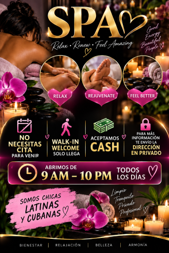 (602)248-4420 is Latinoand offers nuru massages, asian massage, bodyrubs in Phoenix and available for incall on rubrankings ✨ RELAX • RECHARGE • FEEL YOUR BEST ✨

Treat yourself to the relaxation your body deserves. 🌿
Enjoy a peaceful, clean, and professional atmosphere designed to help you unwind, release tension, and feel refreshed.

💆‍♀️ OUR SERVICES
• Reiki
• Body Wraps
• Deep Tissue
• Reflexology
• Warm Candle Oils ✨
• Relaxation Therapy

💰 SPECIAL RATES
✨ 30 Minutes — $60
✨ 45 Minutes — $80
✨ 60 Minutes — $100

🕯️ Relax your body. Calm your mind. Renew your energy.

💵 Cash Only
🚶 Walk-Ins Welcome