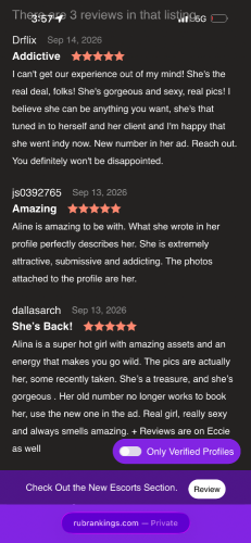 Dallas BodyRubs Offered By (945)354-9054 | Bodyrubs (945)354-9054 is asianand offers nuru massages, asian massage, bodyrubs in Dallas and available for incall on rubrankings 💕 Alina is back in town ! Your Asian dream girl w/ a heavenly body is here for a short stint and ready to book starting Sept 21
My pictures are 100% real and recent . I don't send photos or FT call .
I'm Alina , your seductive and playful companion. I love creating intimate sessions that would leave you craving more.
My goal is simple: to make you feel desired, satisfied, and completely taken care of from the comfort of your own space.
If you appreciate a beautiful girl who's genuinely engaged and loves what she does, you've come to the right place. Let's explore your fantasies
I'm slender and naturally feminine, in my twenties with a body made for indulgence.
Long, silky brown hair that falls down my back... soft, golden skin that begs to be touched. A narrow waist that dips into full, sensual hips. A perfectly shaped ass that demands your hands.
My lips? Full, heart-shaped, and utterly addictive.
Everything about me is intentional-from my tastefully seductive style to the way I lean in when you speak. I live well, love deeply, and take exquisite care of myself-because when you're in my presence, you deserve nothing less than the very best version of me. The way a simple smile can suddenly change the entire mood of a room.
But looks only get you so far.
The real attraction is in the chemistry. The teasing. The tension.
The feeling that builds when two people know exactly what's happening between them but neither one wants to rush it.
I love being desired. I love the anticipation.
My upscale incall will be familiar to my previous clients in the heart of N. Dallas. Now booking new and returning clients looking for stress relief, pampering, and a little extra indulgence. Treat yourself — you deserve it! 🫦
Let me take your mind off everything with my sensual touch and deeply relaxing presence. When you’re with me, it’s all about you — your comfort, your pleasure, your total escape.
Clean, Private Upscale Location
Shower Available Before/After
Slow, Sensual, Unrushed Energy
Come find out what true relaxation really feels like with a well-reviewed Viet girl.
Available 9 am-9 pm
B2B
160 HHR
200HR
❤️GFE Upgrade$ may be available❤️ Discussed in private ONLY
TEXT (945)354-9054 and speak directly with me
No AA PLEAS
CAN’T WAIT XOXO
Alina 💕