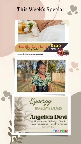 Little rock BodyRubs Offered By (470)427-4067 | Bodyrubs (470)427-4067 is Blackand offers nuru massages, asian massage, bodyrubs in Little rock and available for both on rubrankings PLEASE READ THE ENTIRE AD BEFORE REACHING OUT TO ME!!!(Do Not Ask Me For Any Services I Do Not Offer on my menu! I am not an escort or lady of the night.)
I’m Angel, a Certified Holistic Practitioner, Spiritual Healer, and owner of Synergy Harmony and Balance Wellness. I’m here to guide you on a journey of rejuvenation and self-discovery.
***REQUIRED FOR BOOKING***
**EVERYONE MUST FILL OUT INTAKE FORM**
Featuring:
**Kyritan Tantric Massage:** Originally developed by myself, includes acrobatic yoga performed on the table with client. Immerse yourself in deep relaxation as you discover the profound benefits of this truly “one-of-a-kind” unique massage technique. Starting at $400/hr+
In-person Healing:
*Aromatherapy
*Sound therapy
*Chakra balancing
*Guided Meditations
*Reiki Energy Healing Massage:$100+
*Therapeutic Touch Therapy: $150+
*Tantric Bodywork Massage:$300+
Virtual Services Available:
*Spiritual counseling
*Guided meditation
*Dream interpretation
*Distance Energy Healing
*Relationship Coaching
*Tantric training
*Tarot and Oracle Readings
? **Intuitive Readings & Life Coaching:** Seek guidance and clarity on your life's journey. Gain insights and inspiration to help you navigate the path ahead. Love, career, etc
? **Stress Management & Guided Meditations**
Learn the many different modalities of stress management, guided meditation and breath work therapy to improve your mental state and overall health.
Relationship Coaching:
Are you in a toxic relationship, or going through a breakup or divorce? Click the link below to book a session. Let’s talk. ??
https://www.liftalk.com/coach/638439?ms=coach-share&tag=638439.900310001004
Book Now:
Step one: fill out the form ??
You can find my form Client Intake Form Massage at: https://form.jotform.com/240115050100026
Step two: book your appointment:
https://www.fresha.com/book-now/synergy-harmony-and-balance-w9hc750p/services?lid=782461&eid=2032912&pId=735222