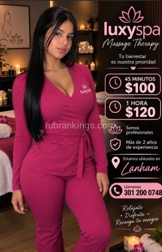 (410)220-8040 is Latinoand offers nuru massages, asian massage, bodyrubs in Baltimore and available for both on rubrankings 💆‍♀️✨ LUXYSPA – YOUR MOMENT OF RELAXATION! ✨💆‍♀️
🌸 Feeling stressed, tired, or in need of some time for yourself? 🌸
Take a break from your busy day and treat yourself to a relaxing massage experience at LUXYSPA! 💖
✨ Relax your body and mind.
🌿 Enjoy a peaceful and welcoming atmosphere.
💆‍♀️ Personalized attention focused on your comfort and well-being.
💕 Because you deserve a moment just for YOU!
📍 Location: Lanham, Maryland
🗓️ Monday to Sunday
⏰ Hours: 10 AM – 8 PM
📲 Call or text to book your appointment:
410-220-8040
🌷 YOU DESERVE TO RELAX! 🌷
✨ Let go of the stress, take a deep breath, and give yourself the care you deserve.
💕 LUXYSPA — Relax, Recharge & Feel Your Best! 💕