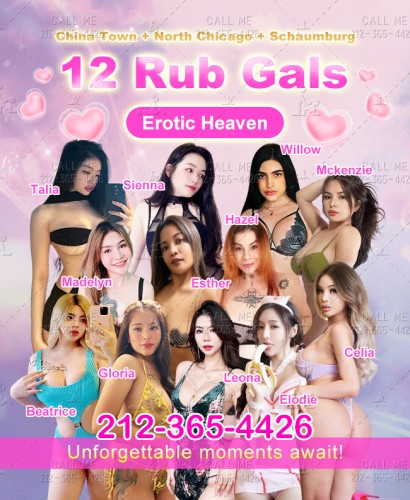 (212)365-4426 is asianand offers nuru massages, asian massage, bodyrubs in Chicago and available for incall on rubrankings Hello guys!Big News!We have 12 Rub gals in China Town + North Chicago + Schaumburg!All new experience!Different gals have different skills,but the same high quality services!If you are tired of being tricked by some fake agencies,you have to come to us!Here are our information:5 gals in China Town-4 gals in North Chicago-3 gals in Schaumburg.

China Town Rub girls:Services:#STRONG BBBJ #Cum In Mouth #Face Sitting #FS
Beatrice-Korean-21yrs-36C-28-35.I've been blessed with curves that make any man sweat, this shows when you see me from below.
Celia-Japanese-22yrs-34D-26-35.I wanna slide right onto your throbbing dick, long smooth legs around your waist tightly!
Elodie-Taiwanese-21yrs-34C-26-34.Men love to suck and bite my cherry-like nipples, licking them again and again and try to drink my milk.
Esther-Filipino-22yrs-34B-26-35.I move my boobs to your mouth, me enjoy the licking, you enjoy my sweet strawberries~
Gloria-Thailand-21yrs-34D-27-35.My plump ass meat massages your thighs and oil them with my cum juice.

North Chicago Rub girls:Services:#Deepthroat #Softest Hand JOB#Finger the pussy #FS
Hazel-Spanish-34yrs-36E-28-35.My extremely tender pussy needs ur evil mouth to pamper. Ur huge penis get stronger by my tongue-swirling technique.
Leona-Vietnamese-24yrs-34D-26-34.I'm in control of your pleasure, don't  urge me to move coz I'm searching for the angle we both enjoy.
Madelyn-Vietnamese-25yrs-34C-26-34.Watching you sweat and fuck, your huge dick is buried into my vagina bit by bit, I am stretched and openned and filled fully~
Mckenzie-Filipino-21yrs-36C-26-35.Ride me on floor! Rear squat my watered tight hole.

Schaumburg Rub girls:BBFS GROUP!!!Services:#BBFS #Cum on face #Cum on body #FS
Sienna-Taiwanese-24yrs-34C-27-35.Cum to taste my sweet nectar, ur huge dick is only for my soft tongue.
Talia-Taiwanese-22yrs-34C-26-34.I'm great with boobs shaking and being perky like chocolate beans in a few seconds since you touch my nipples~
Willow-Spanish-24yrs-36C-27-34.Come to experience The Most Wild 69, just like the feeling of mating in water! 

If you wanna know who can do BBFS,please call us,you will be arranged for everything!
CALL NOW:212-365-4426